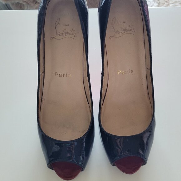Louboutin Very Privé Peep Toe Pump size 40 - Picture 1 of 5